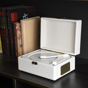 Lecteur CD rétro personnalisé en forme de valise, haut-parleur Bluetooth, style tourne-disque vintage, boîte à musique, appareil stéréo portable sans fil - Product Image 2