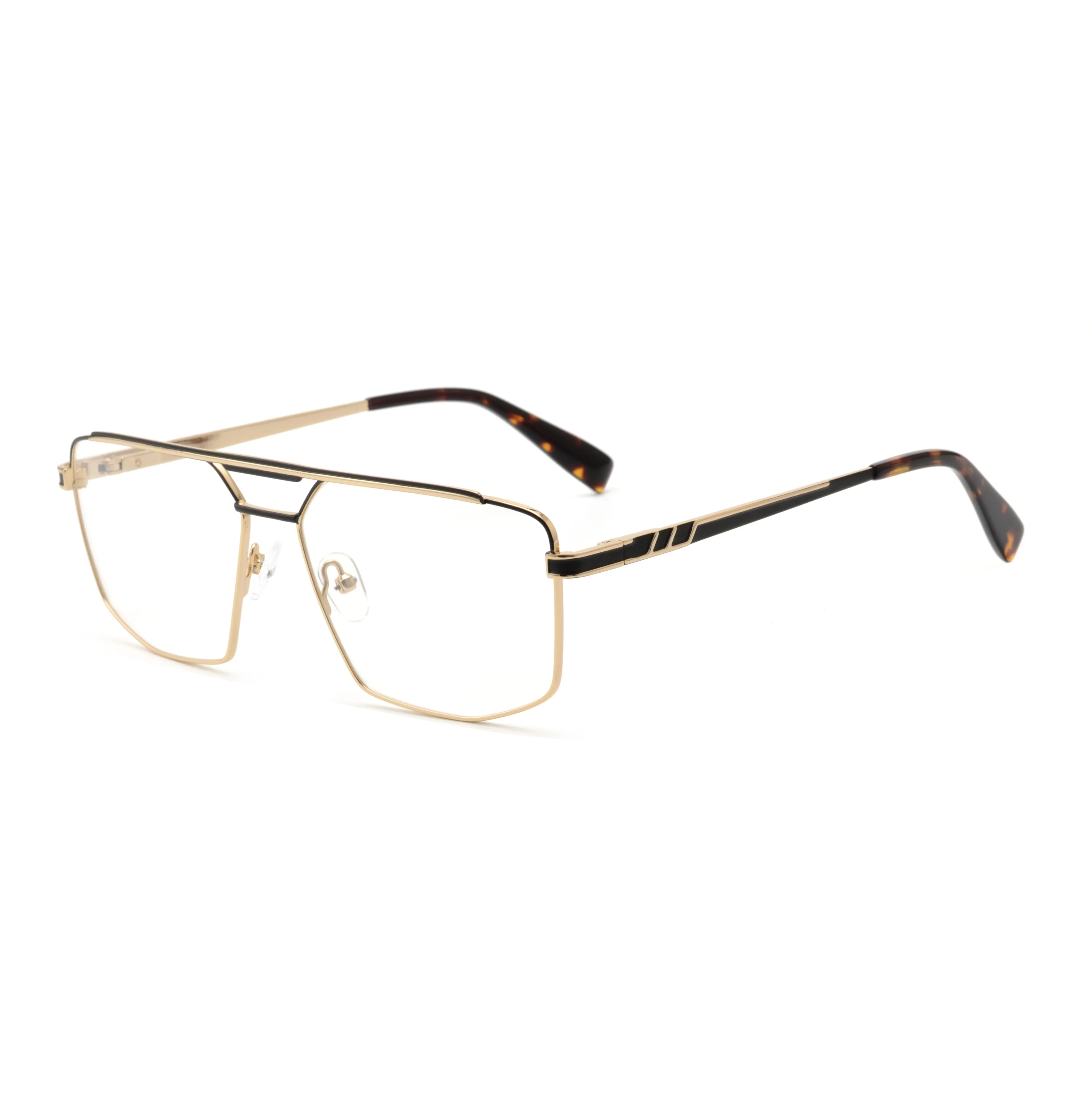 أحدث مصمم لعام 2024 نظارات فاخرة بعلامة تجارية مخصصة بإطارات معدنية للعين البصرية للرجال نظارات بإطار زجاجي للرجال من الشركة المصنعة