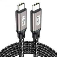Câble de charge USB-C vers USB-C 1M 2M 240W, cordon de charge rapide PD, chargeur de téléphone portable, câbles de données rapides