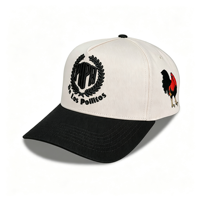 Gorra de Béisbol de 5 Paneles con Logotipo Personalizado, Bordado 3D en Relieve, Tela Herringbone, Venta al Por Mayor, Gorras Deportivas Unisex con Cierre a Presión