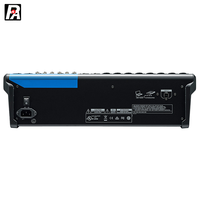 Console de mixage professionnelle 16 canaux avec effets intégrés, connectivité Bluetooth USB, égaliseur 3 bandes, entrées XLR, mixage audio de scène, métal