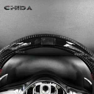 Convient pour <span class=keywords><strong>Mercedes</strong></span> Benz Volant en fibre de carbone personnalisé avec LED B C E S G-Class W213W204E200E300E320E350E43E63E53E500 S300 - Product Image 3