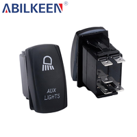Interrupteur à bascule automobile avec symbole laser, étanche IP65, 12V 24V, pour dispositifs électriques de voiture, fourni par l'usine