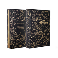 Impression de livres de luxe à couverture rigide avec dorure à chaud, bords pulvérisés personnalisés, journal de lecture fantastique relié, fabricant OEM