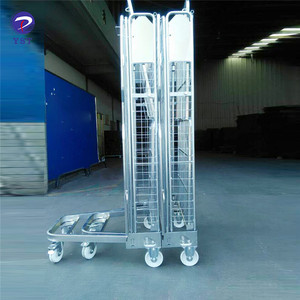 Tùy chỉnh lưu trữ dễ dàng di chuyển an ninh ráp dây lưới 4 bên con lăn xe đẩy - Product Image 3