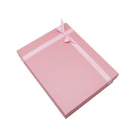 Creative Pink Tear-Resistant Paper Bow Foldable Gift Box Festival Gift Packaging Box, Wedding Favor & Souvenir Paper Box