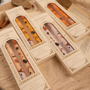 Yüksek Kaliteli Dekoratif 25cm Uzun Duman Çıkarmayan Parafin Mum Uzun Saplı Cadılar Bayramı Mumu - Product Image 3