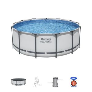 <span class=keywords><strong>Bestway</strong></span> 5618W/5618UE <span class=keywords><strong>Steel</strong></span> <span class=keywords><strong>Pro</strong></span> <span class=keywords><strong>MAX</strong></span> Juego de piscina sobre el suelo Redondo 3,96 M X 1,22 m Piscinas en el patio trasero - Product Image 2
