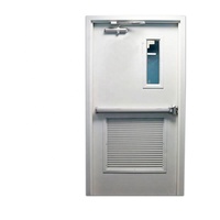 Porte coupe-feu en acier de sécurité avec barre anti-panique, sortie d'urgence en acier inoxydable, portes métalliques commerciales pour projets