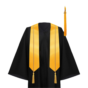 Unisex adulto mate Escuela Secundaria soltero graduación vestido gorra borla estola Honor cordón conjunto 100% poliéster-uniforme escolar al por mayor - Product Image 1