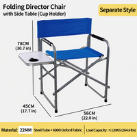Chaise pliante en acier carbone robuste - Design moderne, pliable et portable pour le camping, la pêche, les pique-niques, l'utilisation en jardin