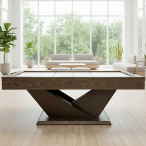 Mesa de <span class=keywords><strong>Billar</strong></span>, <span class=keywords><strong>Hockey</strong></span> de Aire y Snooker 4 en 1 S.Q.F con Superficie de Pizarra, Palos de Fibra de Carbono y Bolas para Sala de Juegos en Casa - Product Image 3