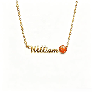 Collier personnalisé avec nom gravé, breloque ballon de sport, cadeau pour les fans de basketball, tennis, volleyball, pour hommes et garçons - Product Image 5