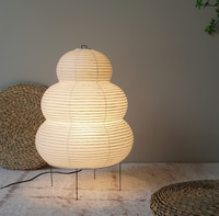 Lampe de sol LED en papier de riz de conception japonaise, base E27, lumière douce, décoration artistique, luminaire d'intérieur pour chambre à coucher, salon, bureau