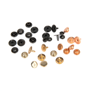 Boutons personnalisés avec logo, rivets métalliques en laiton antique gravés, style à tige en fer pour veste - Product Image 5