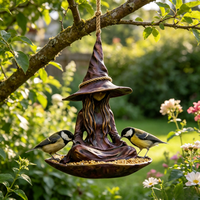 Mangeoire à oiseaux en résine, décoration de jardin suspendue, ornement extérieur pour la cour, porte-nourriture pour oiseaux, directement de l'usine