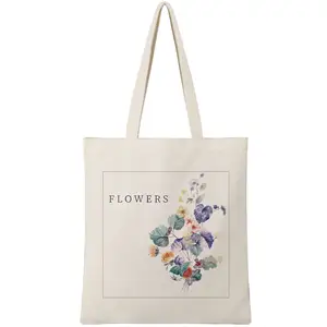 2024 Customized Fashion Versatile Canvas Bag Foldable Cotton Canvas Reusable Shopping Cotton Bag