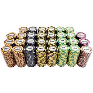 <span class=keywords><strong>Jetons</strong></span> de poker en argile 14g personnalisés avec impression laser pour casino, jeu de hasard, Baccarat, Blackjack - Product Image 1