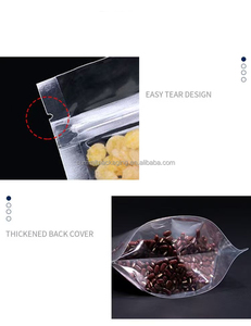 Bolsa transparente con cierre de cremallera, bolsa de embalaje de plástico impermeable para alimentos para mascotas, chicle, frijoles, arroz, aperitivos - Product Image 5