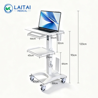 Carrito Médico Premium para Consultorio Dental, Universal para Portátiles y Escritorios, Columna de Soporte Resistente, Compatible con la Mayoría de las Marcas de Escáneres