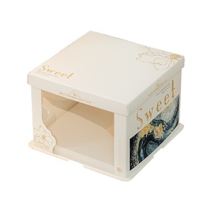 กล่องเค้กวันเกิดแบบโปร่งแสงรุ่นใหม่ ขนาด 6 8 10 นิ้ว แบบสองด้าน ใส พร้อมพิมพ์ลายตามสั่ง สำหรับร้านเบเกอรี่ ขายส่ง - Product Image 5