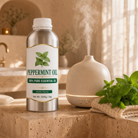 Minyak Daun Mentha Piperita Alami Grosir Massal Label Pribadi untuk Bahan Kosmetik Pembuatan Sabun dan Lilin Pabrik