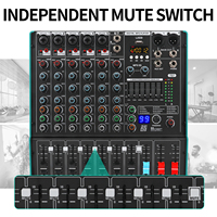XTUGA Mixeur Audio Professionnel 7 Canaux 99DSP avec Lecteur MP3 USB Moules Privés Personnalisés Consola De Audio