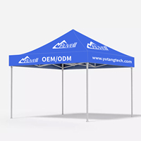 Tenda kanopi Pop satu lapis kustom tahan air tahan api Logo kustom untuk acara luar ruangan pameran dagang
