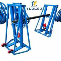 Support de déroulage de câble hydraulique industriel YILI, capacité de charge de 5 tonnes, mobile, avec roues robustes, pour les entrepreneurs en électricité
