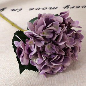 S1040 批发价单茎仿真绣球花假丝花人造绣球花用于婚礼餐桌装饰 - Product Image 4