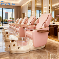 Système de bain de pieds sans tuyauterie haut de gamme, fauteuil de salon inclinable électrique réglable, fauteuil de pédicure spa avec massage