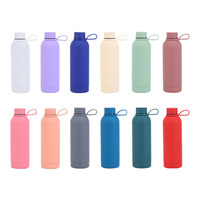 Termo de Acero Inoxidable Moderno con Revestimiento de Goma y Agarre Ergonómico Atlas DrinkWare 350ml/500ml/750ml/1000ml, Portátil y Ecológico para Viajes