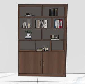 Étagère de rangement moderne en bois massif à 5 niveaux pour salon, chambre à coucher, bibliothèque multifonctionnelle pour bureau - Product Image 3