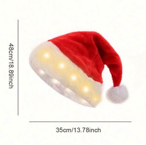 Factory Christmas <b>Hat</b> With Plush High Quality Children Adult Red Santa <b>Hats</b> Christmas Decorations New Year's Gifts 2024 - Product Image 5