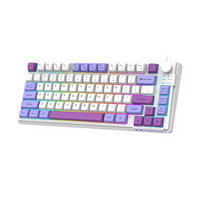 XUNFOX K81 Keyboard Laptop, nuansa mekanis, pencahayaan keren kantor rumah efek kabel antarmuka USB 81 tombol