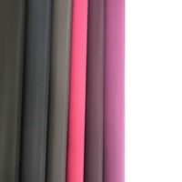 Tissu imitation PU noir à mémoire de forme 75D, enduit avec WR pour la veste Honda PU