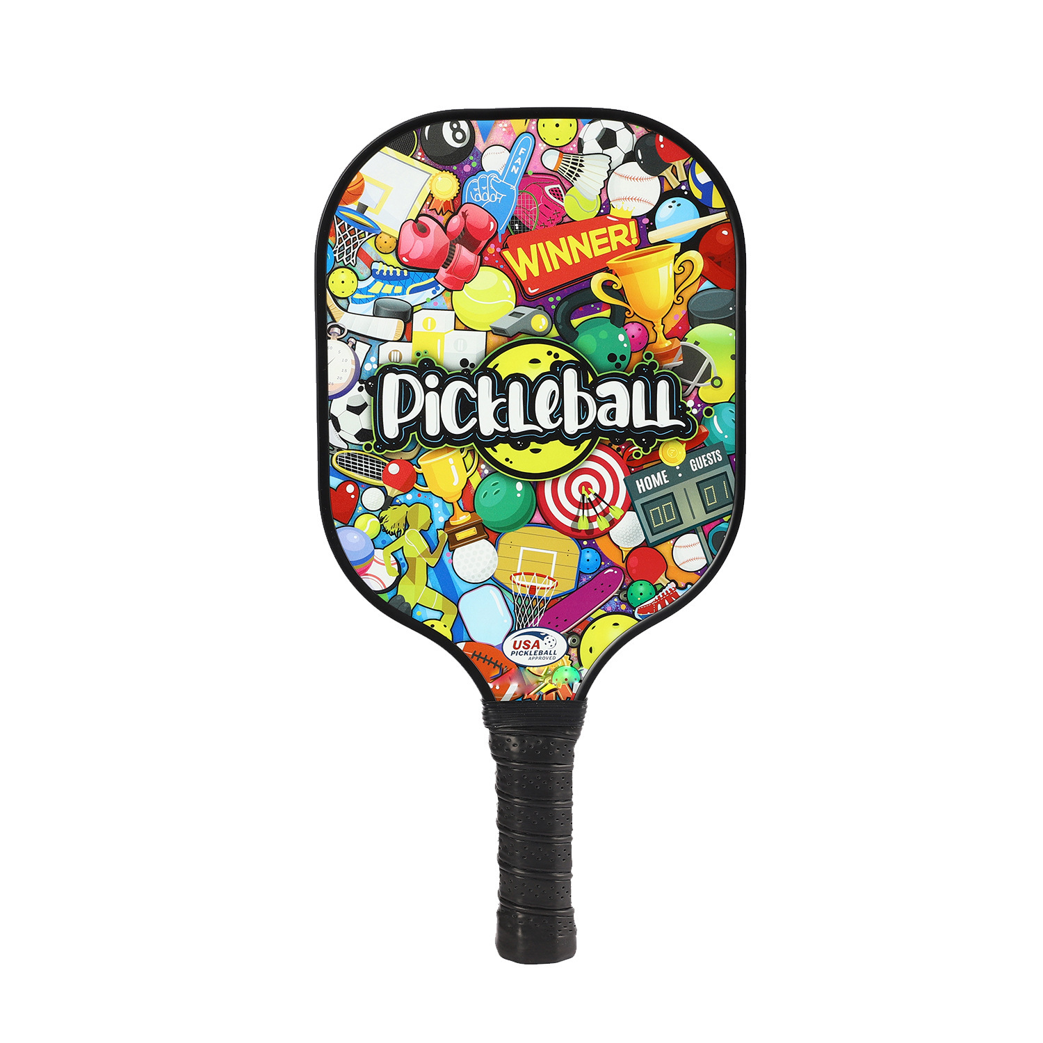 Cheap Tournament Style 16mm Fiberglass Durable Portable Pickleball Racket