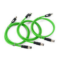 Câble réseau Ethernet blindé Cat6A M12 à 4 broches vers RJ45, câble de caméra industrielle étanche