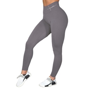 Leggings <span class=keywords><strong>vintage</strong></span> en velours imprimé lettres à la taille, taille haute élastique, effet push-up, style européen et américain, pour femmes, Yiwu, 2021 - Product Image 4