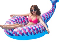 Anneau de natation gonflable de piscine de sirène de cavalier flottant de forme de poisson de haute qualité de Offres Spéciales