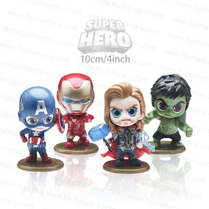 Unisex regalo gratuito per gli amanti dei <span class=keywords><strong>supereroi</strong></span> ironman <span class=keywords><strong>Thor</strong></span> capitano americano 100mm piccola figura di cartone animato per il distributore automatico di giocattoli Stuffer - Product Image 1