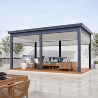Pergola motorisée à lames orientables, cadeaux naturels, installation facile, pergola moderne automatique en aluminium pour patio