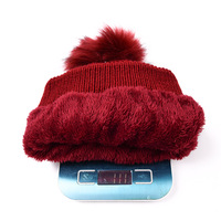 Nuevo Gorro de Punto con Pompones de Piel para Mujer, Estilo Salvaje, de Alta Calidad, Cálido para Invierno, para Montar al Aire Libre, Resistente al Viento