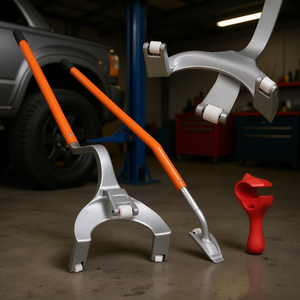 Outil manuel de montage/démontage de pneus en acier 22.5 "-24.5" Extra Bead Keeper Truck Bead Breaker 3 PCS Orange Tire Changing Tools - Product Image 2