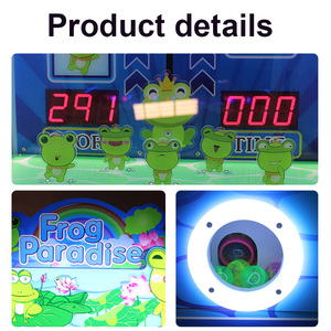 Frog <span class=keywords><strong>Paradise</strong></span> Whack <span class=keywords><strong>a</strong></span> Frog, jeu d'arcade à monnayeur pour enfants, jeu de frappe au marteau avec récompense par <span class=keywords><strong>ticket</strong></span>, pour aire de jeux - Product Image 2