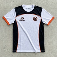 Ensemble d'uniformes de football personnalisés blanc, noir et orange 2026 – Maillot, short, chaussettes, survêtement, pour casquette et sac à dos – 100 % polyester antibactérien