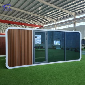 Maison mobile portable avec mur en verre, maison préfabriquée, aménagement personnalisable, camping, cabane Apple, maisonnette préfabriquée - Product Image 1