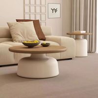 Mesa de Centro de Madera Maciza Estilo Nórdico Multifuncional para Apartamentos Pequeños, Muebles para Sala de Estar