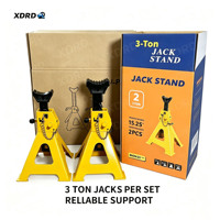 XDRD XDRD-JAC-024 Cric mécanique à cliquet robuste en acier de 3 tonnes avec verrou de sécurité pour le levage de voitures, SUV, fourgonnettes et camions