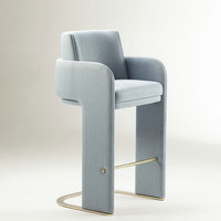 Chaise haute de bar en bois de luxe de style moderne du milieu du siècle, écologique et durable, pour restaurant, bar, îlot de cuisine